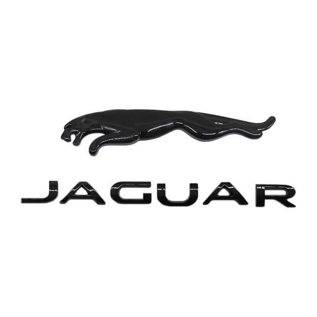 2010-2023 F-TYPE XJ XJR XF XE XJ6 F-PACE Tailgate Badge ABS Black Jaguar Self-Adhesive Decal Nameplate
