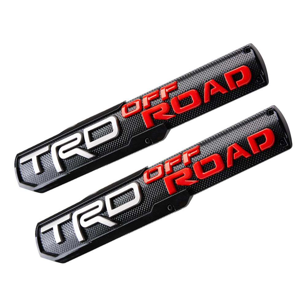 2PCS For Tundra Tacoma 4Runner Plastic TRD OFF ROAD Fender Side Emblem Sticker Toyota