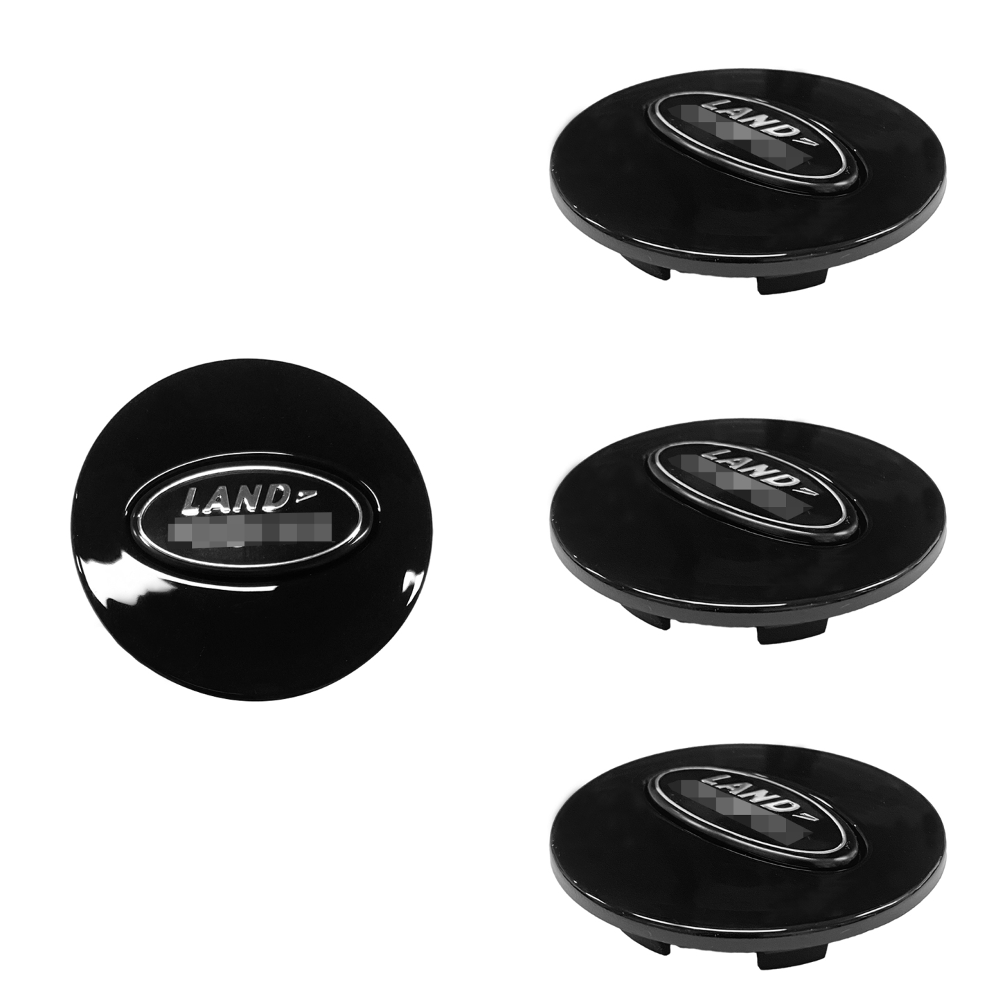 63mm Center Caps for Land Rover | Gloss Black (Set of 4)