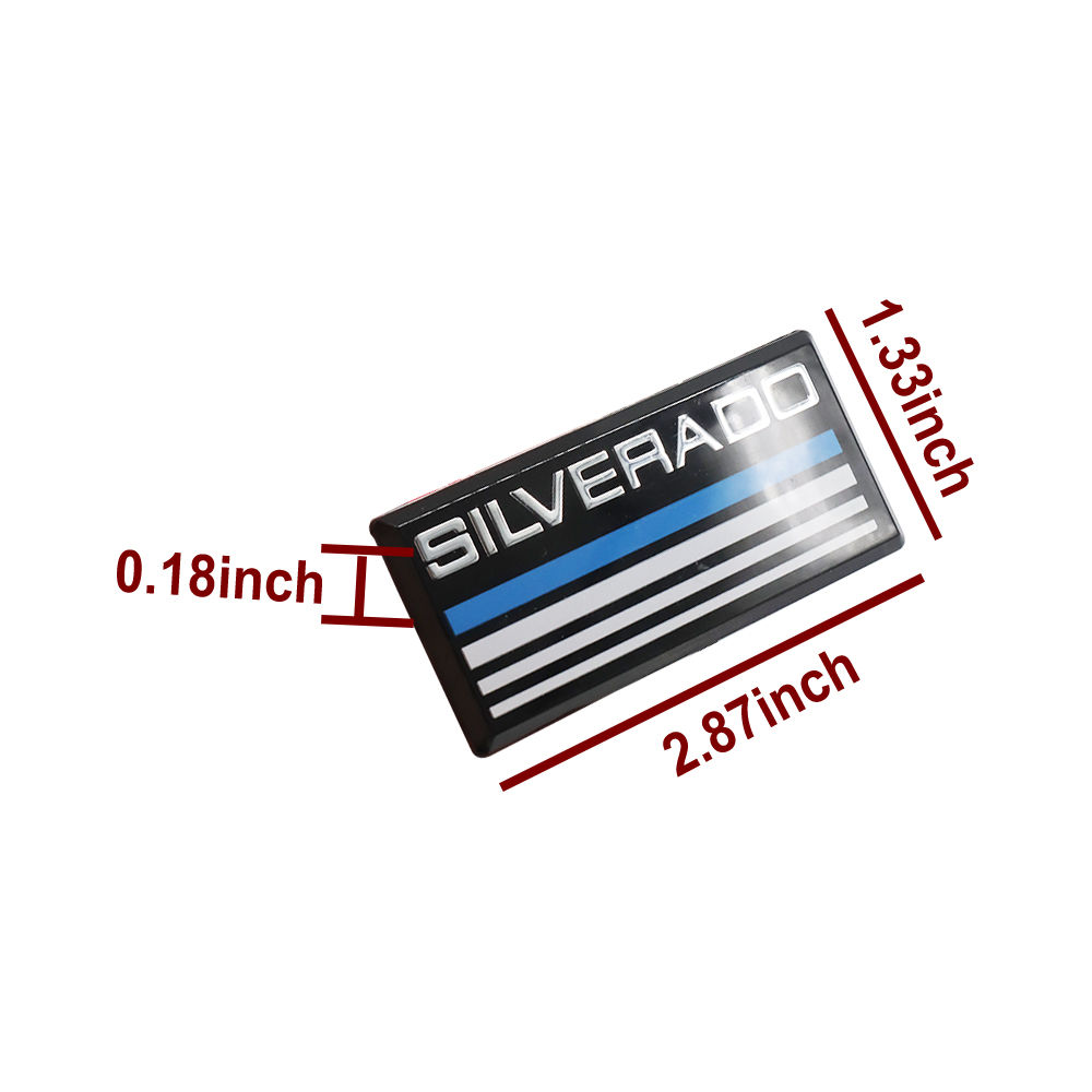 2pcs 1988-1998 Silverado Acrylic Cab Roof Side Pillar Plate Badge Deep Blue Chevrolet