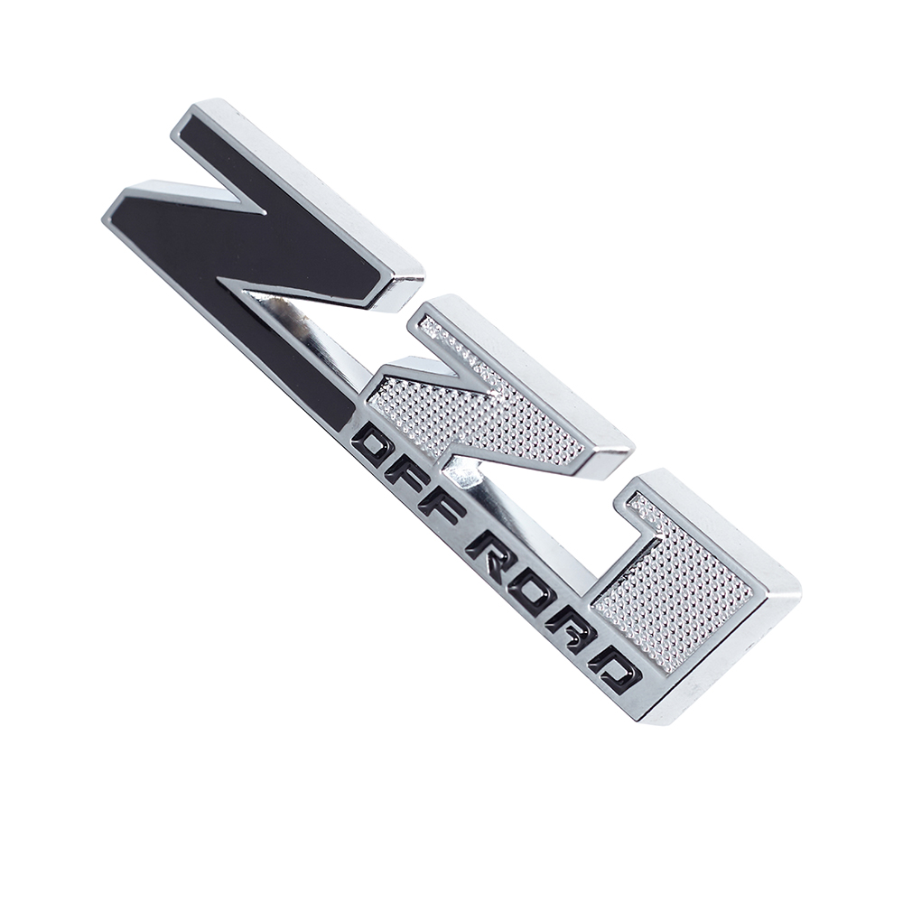 1PC Silverado Tahoe Colorado Suburban Zinc Alloy Z71 Front Grille Badge Chrome Black Bolt On Chevrolet