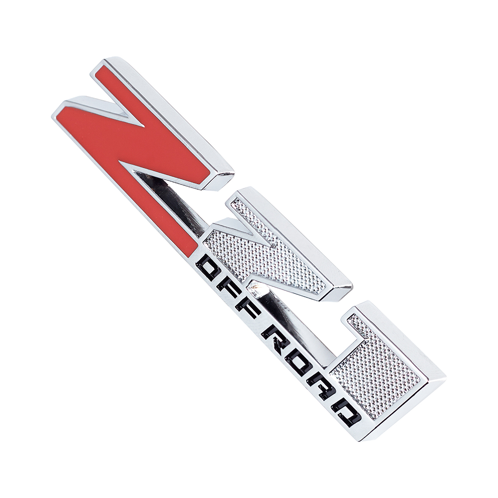 1PC Silverado Tahoe Colorado Suburban Zinc Alloy Z71 Front Grille Badge Chrome Red Bolt On Chevrolet