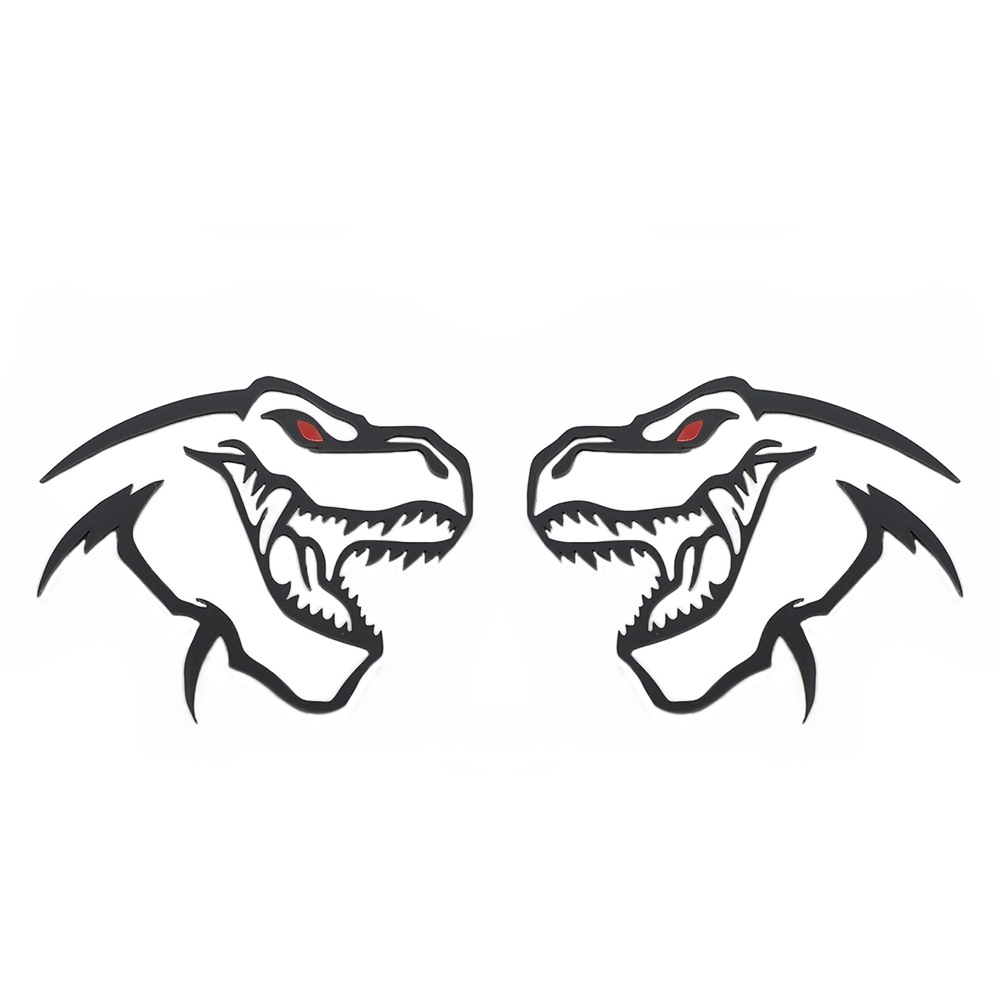 Universal RAM 1500 2500 3500 T-REX Dinosaur Head Black Badge Dodge
