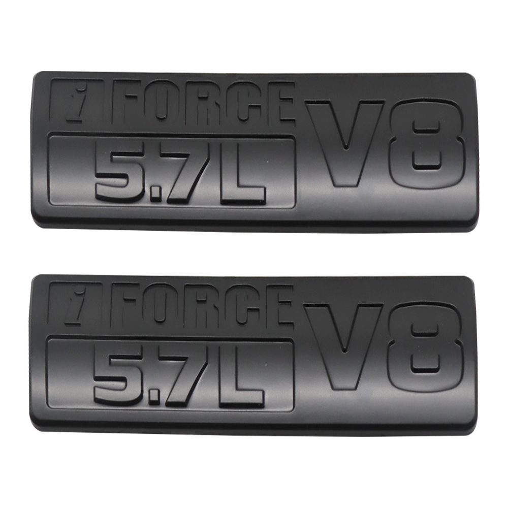 1Pc 2007-2021 Tundra ABS Plastic 5.7L V8 Iforce 3D Side Door Badge Matte Black Toyota 754720C050