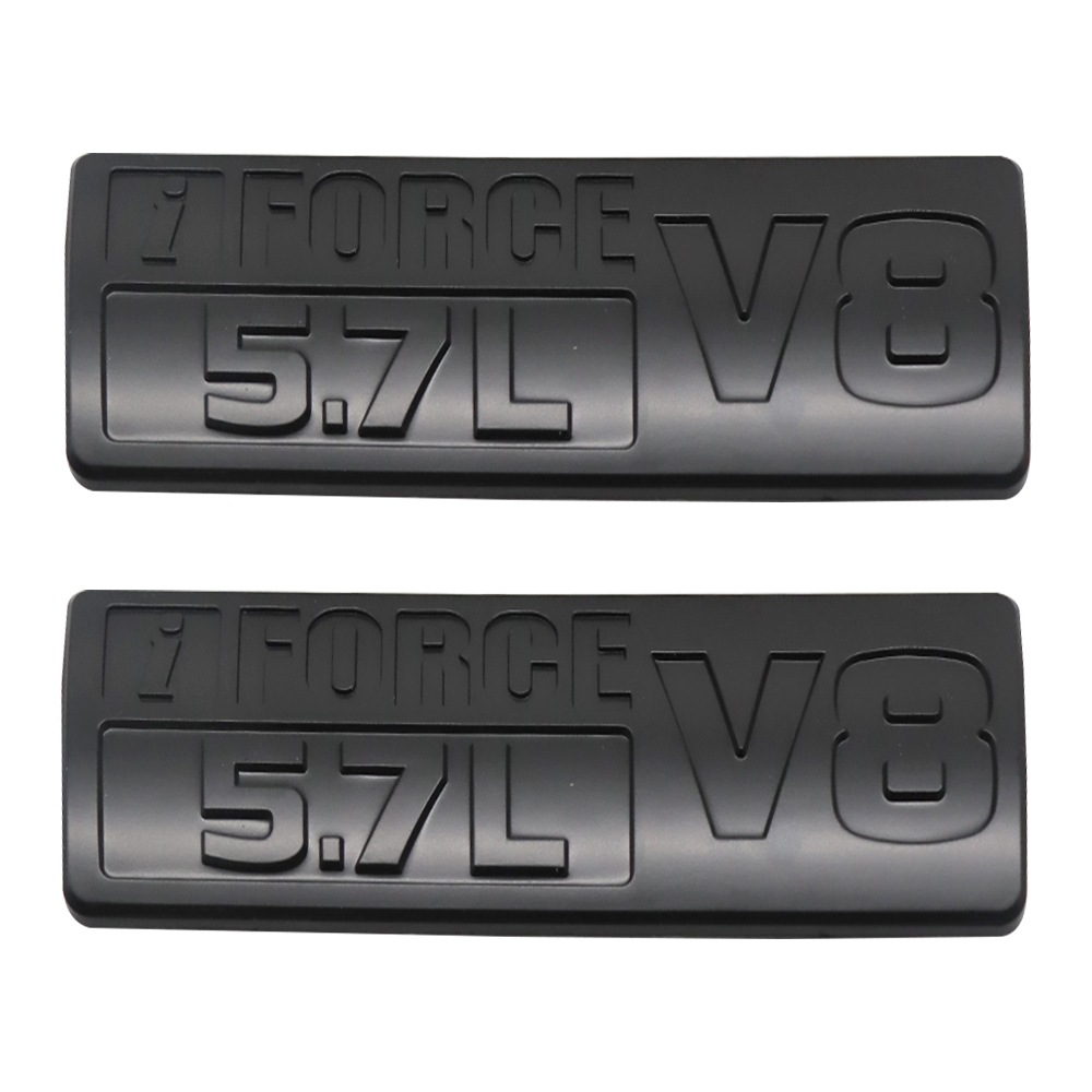 1Pc 2007-2021 Tundra ABS Plastic 5.7L V8 Iforce 3D Side Door Badge Matte Black Toyota 754720C050