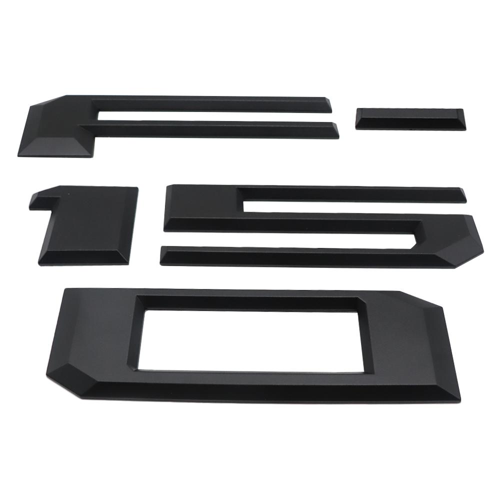 Fit For 2021-2025 F-150 ABS Rear Trunk Tailgate Inserts Letters 3D Raised Decals Matte Black Ford 