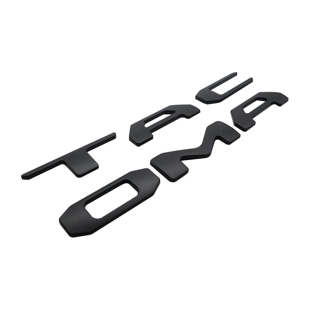 1 Set 2024 2025 2026 Tacoma Abs Plastic Tailgate Letters Matte Black Toyota 