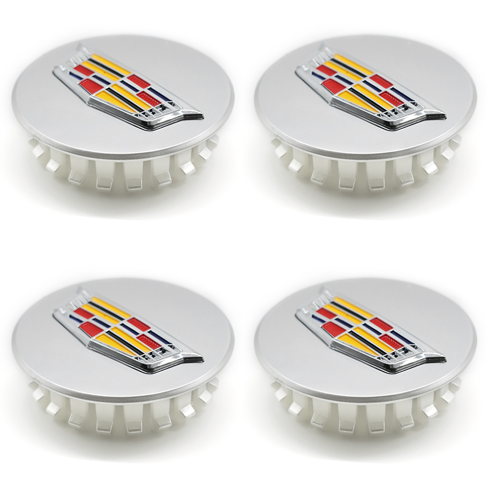 4Pcs ATS CT6 CTS XTS XT4 Plastic Wheel Center Caps Rim Silver Colored Cadillac 66mm 9597375