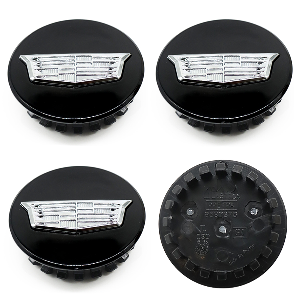 4Pcs ATS CT6 CTS XTS XT4 XT5 Plastic Wheel Center Caps Rim Black Silver Cadillac 66mm 9595439