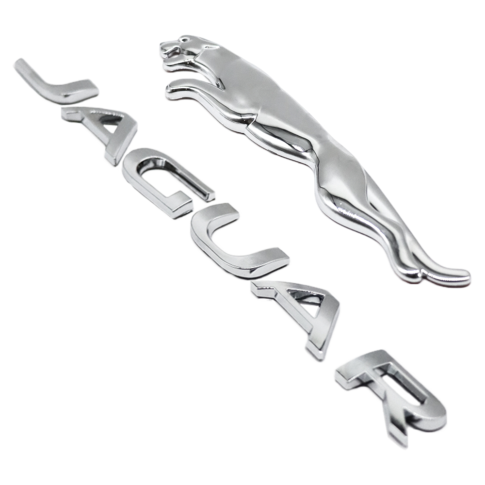 2010-2023 F-TYPE XJ XJR XF XE XJ6 F-PACE Tailgate Badge ABS Chrome Jaguar Self-Adhesive Decal Nameplate