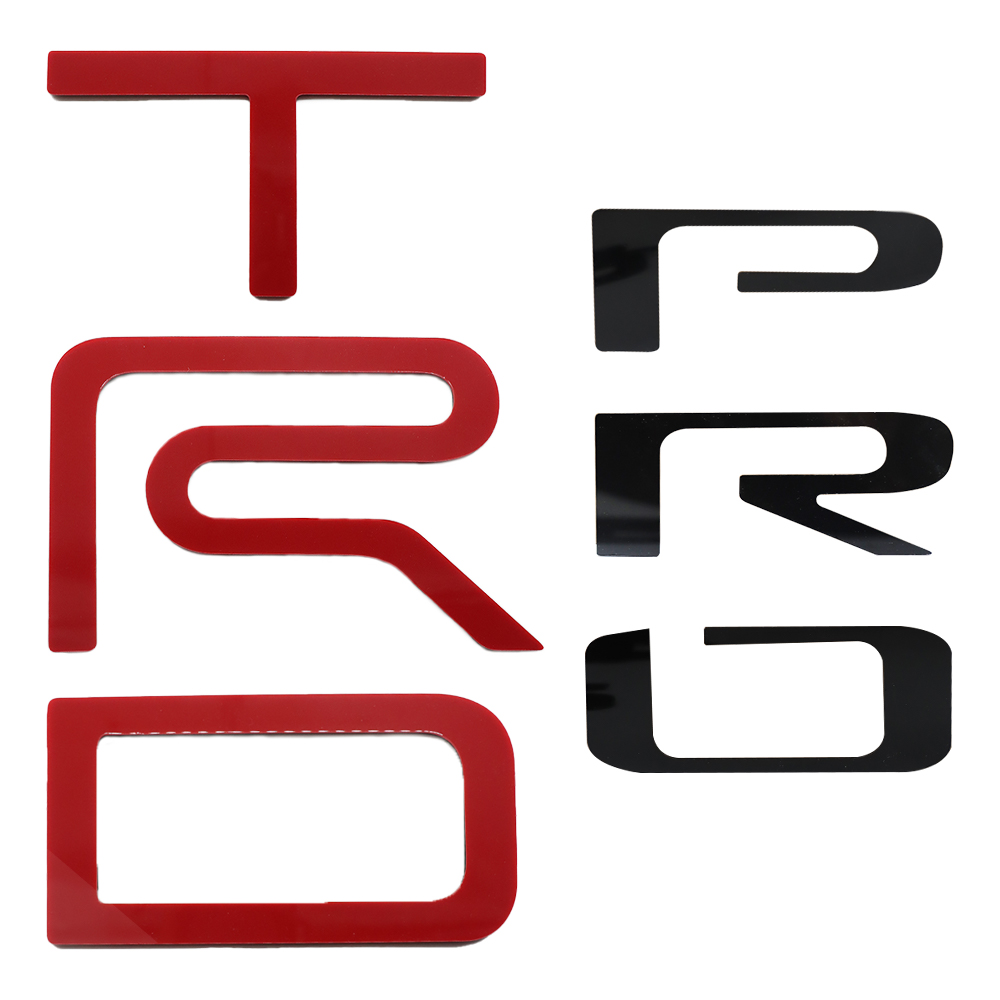 2022 2023 2024 2025 Tundra TRD Pro Acrylic Emblem Badges Rear Tailgate Letters 3D Red Blackout Toyota