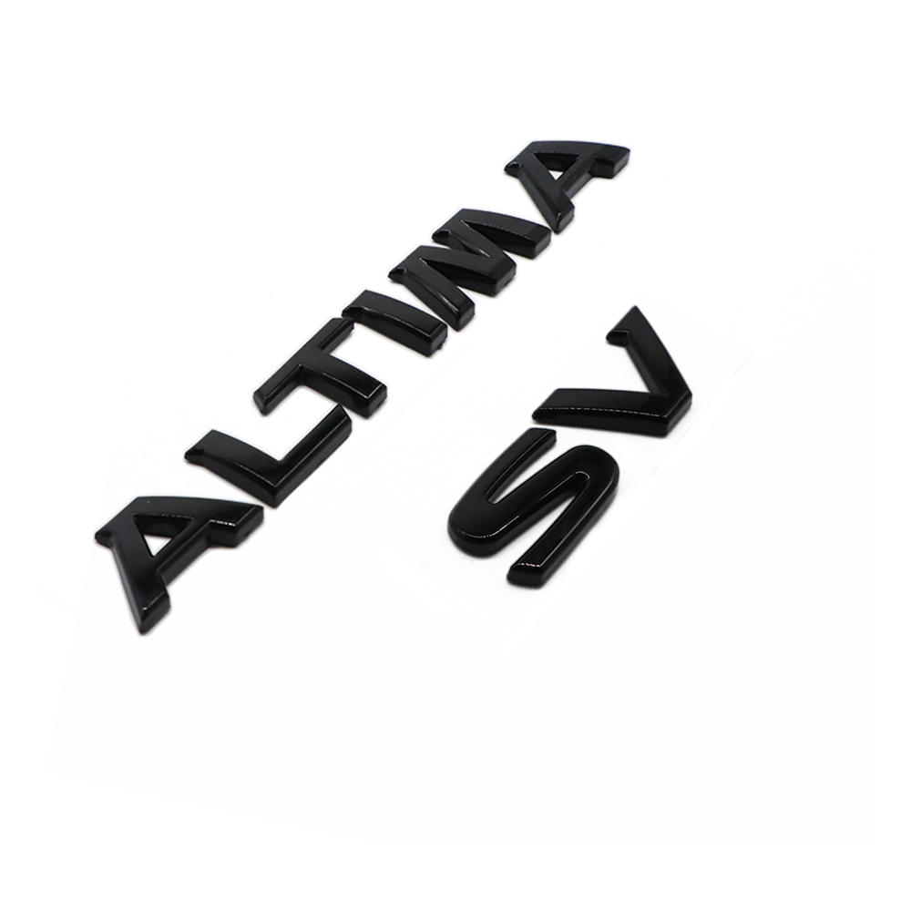 2019-2025 ALTIMA SV Tailgate Badge ABS Gloss Black Nissan Self-Adhesive Decal Nameplate