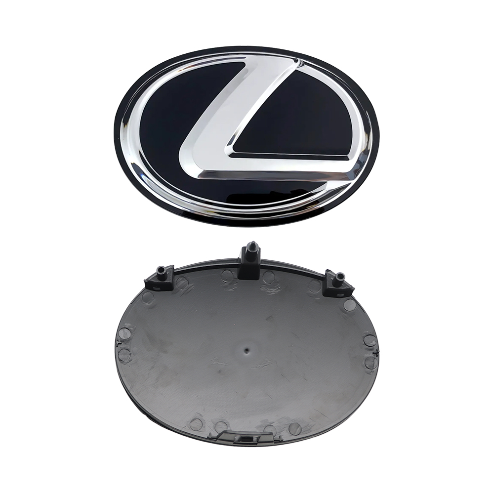 1PC 2013-2022 GX460 2012-2021 LX570 ABS 3D Raised Front Grille Emblem Black Silver Lexus 53141-60090