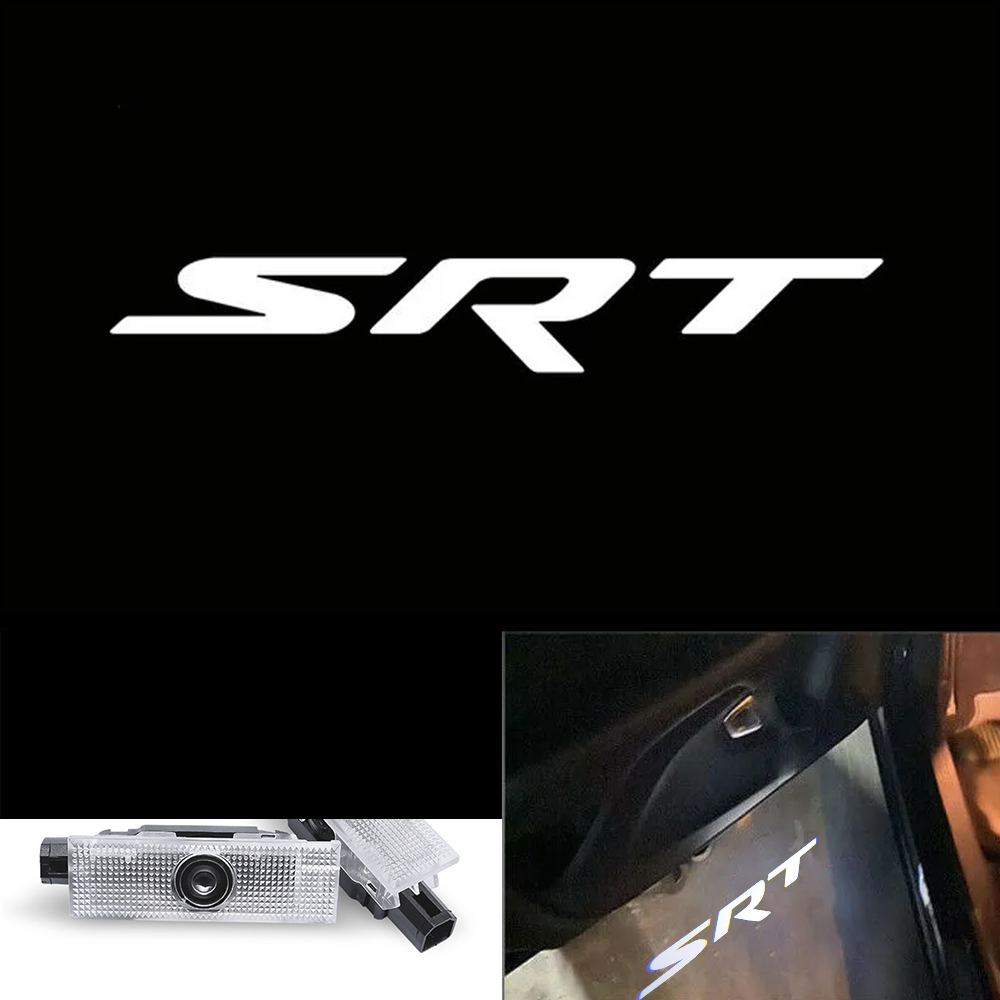 2pcs For 2008-2023 Challenger SRT HD Car LED Door Courtesy Puddle projector Light white Dodge 