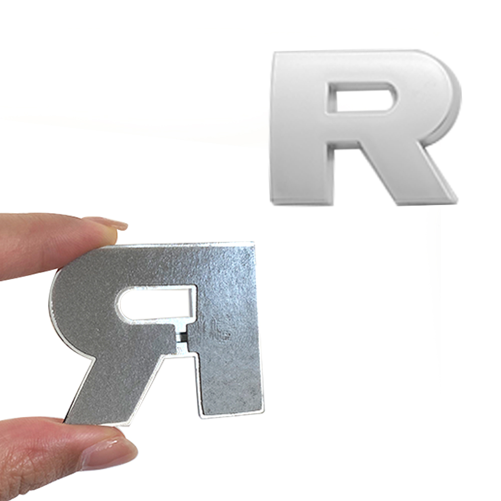 1pc 1989-2004 Land Rover Plastic Front Hood Letters Sticker Matte Silver Land Rover 