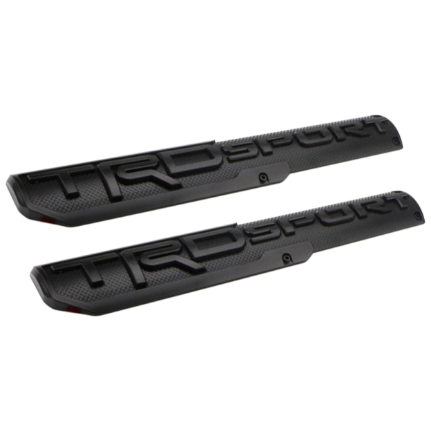 2PCS Tundra Tacoma 4Runner Plastic TRD SPORT Fender Side Emblem Sticker Matte Black Toyota