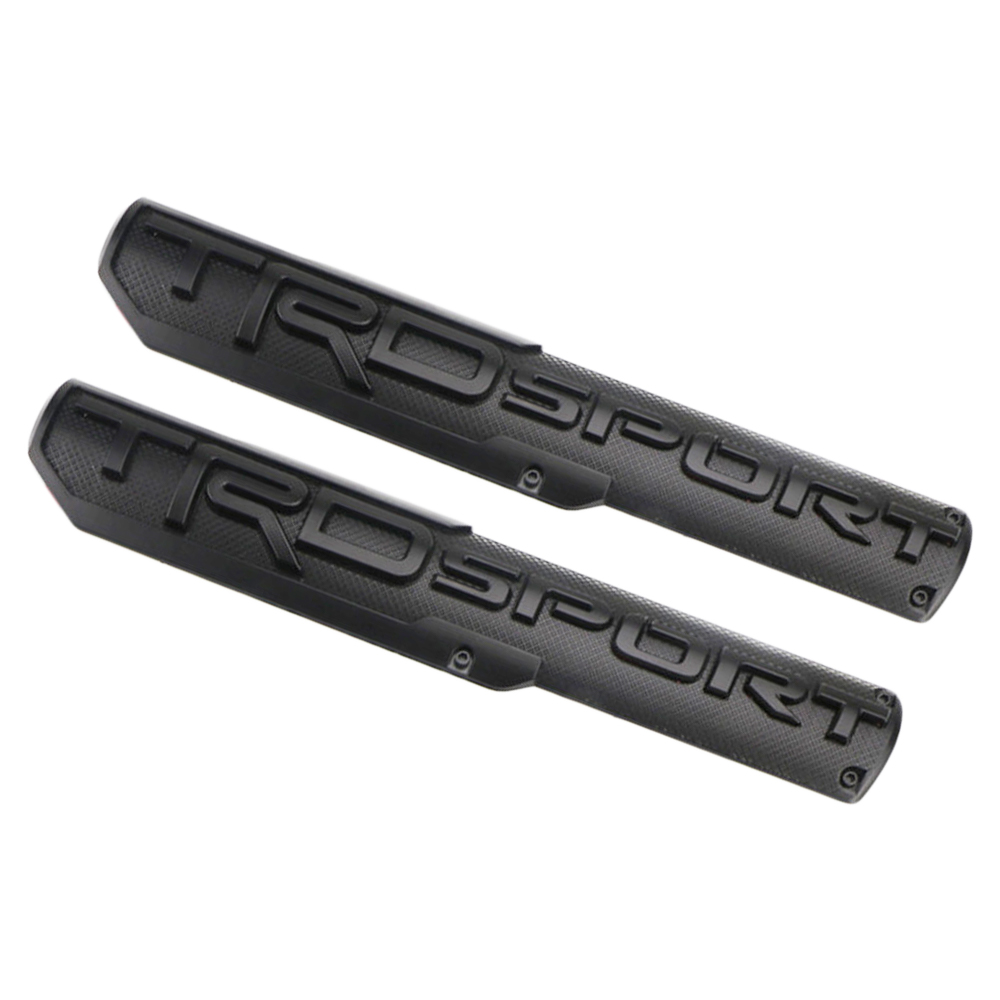 2PCS Tundra Tacoma 4Runner Plastic TRD SPORT Fender Side Emblem Sticker Matte Black Toyota