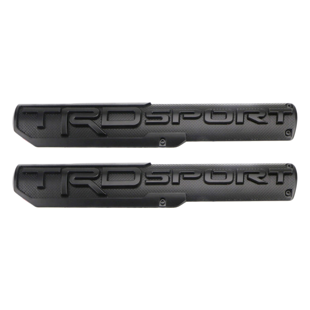 2PCS Tundra Tacoma 4Runner Plastic TRD SPORT Fender Side Emblem Sticker Matte Black Toyota