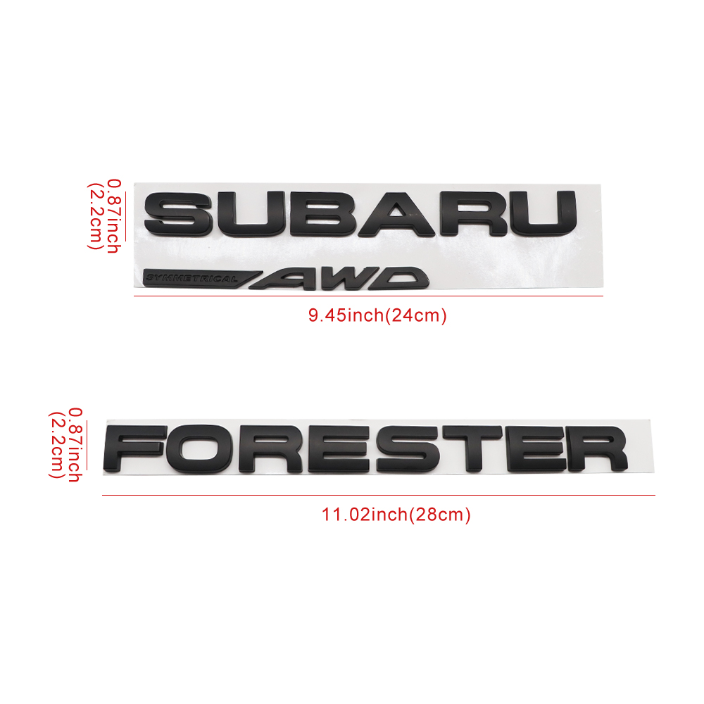 Forester Plastic Door Liftgate Trunk Letters Matte Black Subaru 