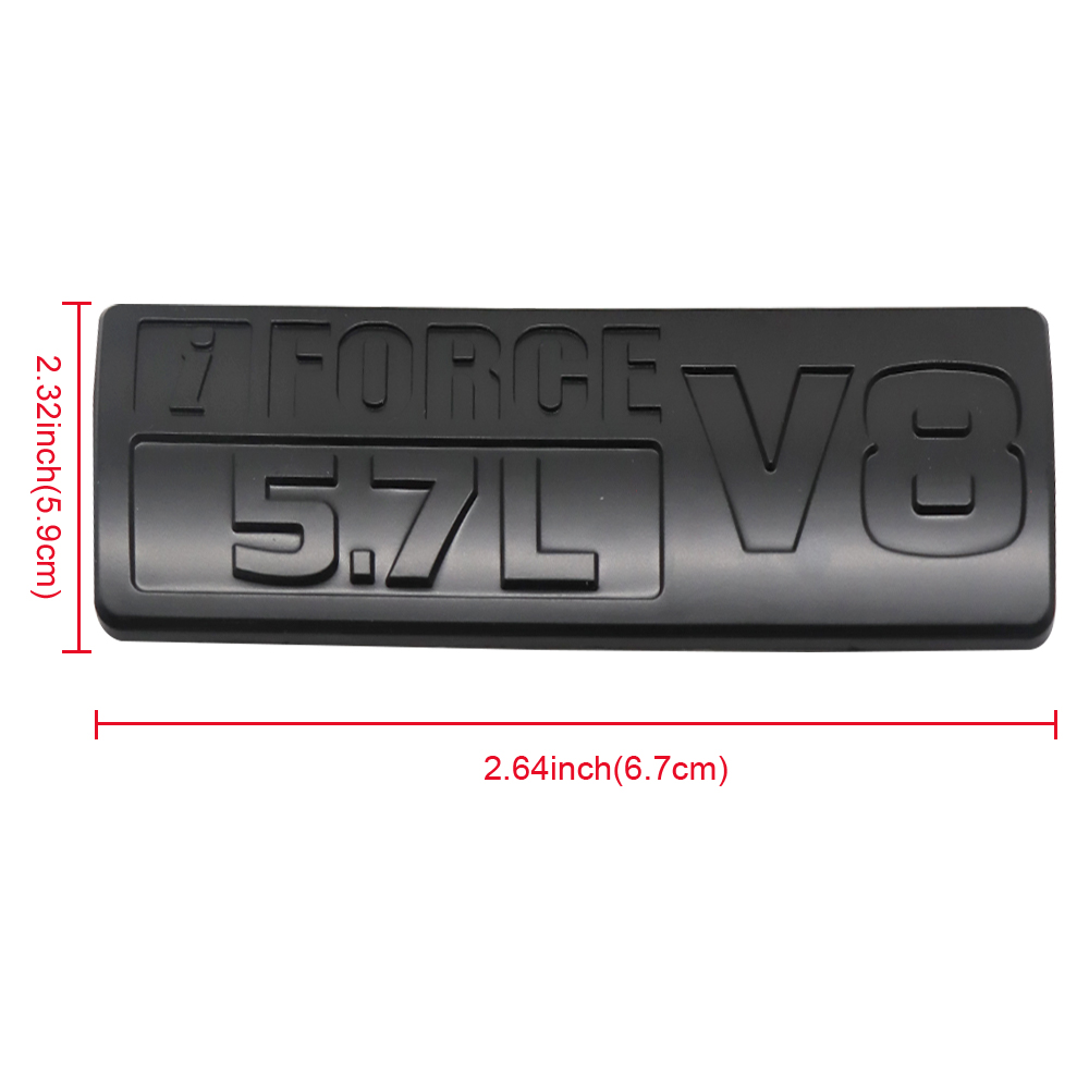 1Pc 2007-2021 Tundra ABS Plastic 5.7L V8 Iforce 3D Side Door Badge Matte Black Toyota 754720C050