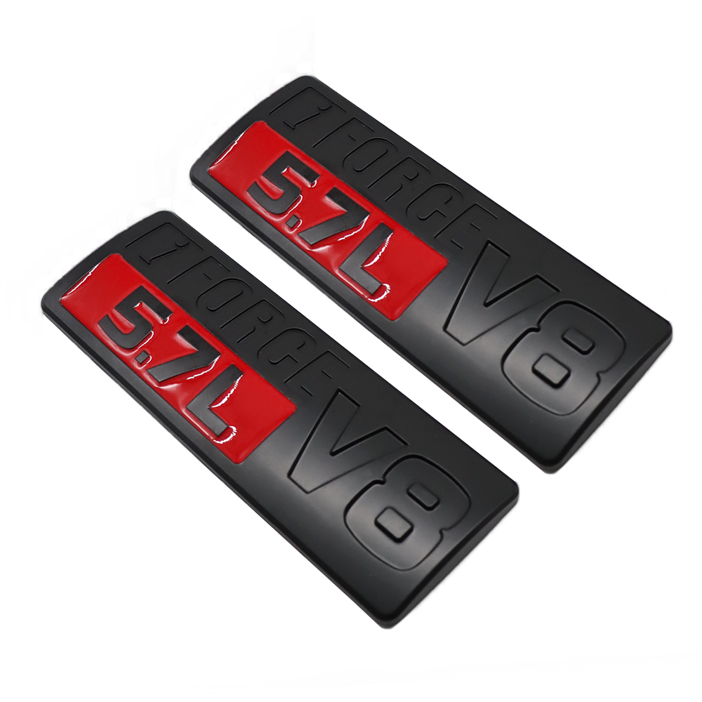 1Pc 2007-2021 Tundra ABS Plastic 5.7L V8 Iforce 3D Side Door Badge Black Red Toyota 754720C050