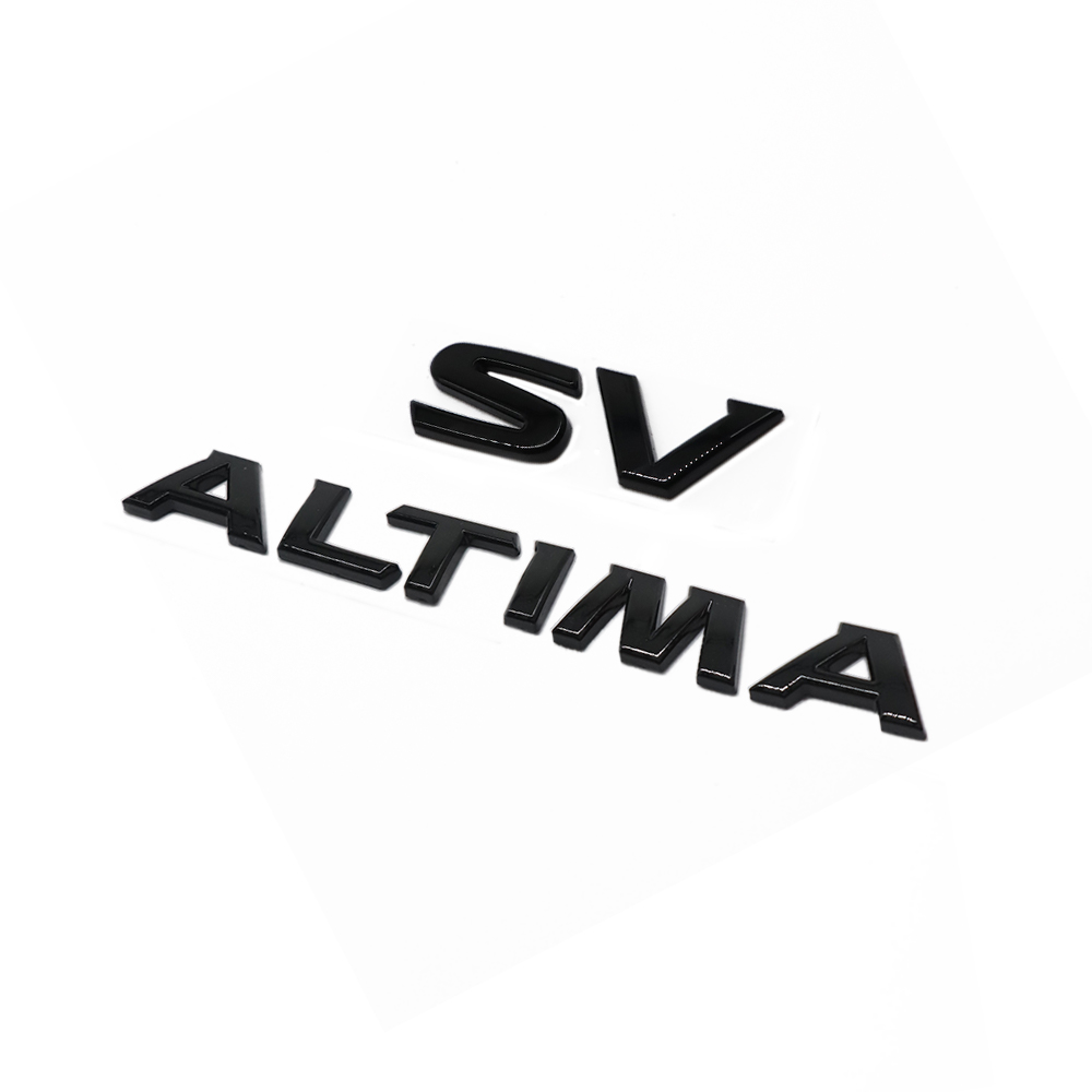2019-2025 ALTIMA SV Tailgate Badge ABS Gloss Black Nissan Self-Adhesive Decal Nameplate