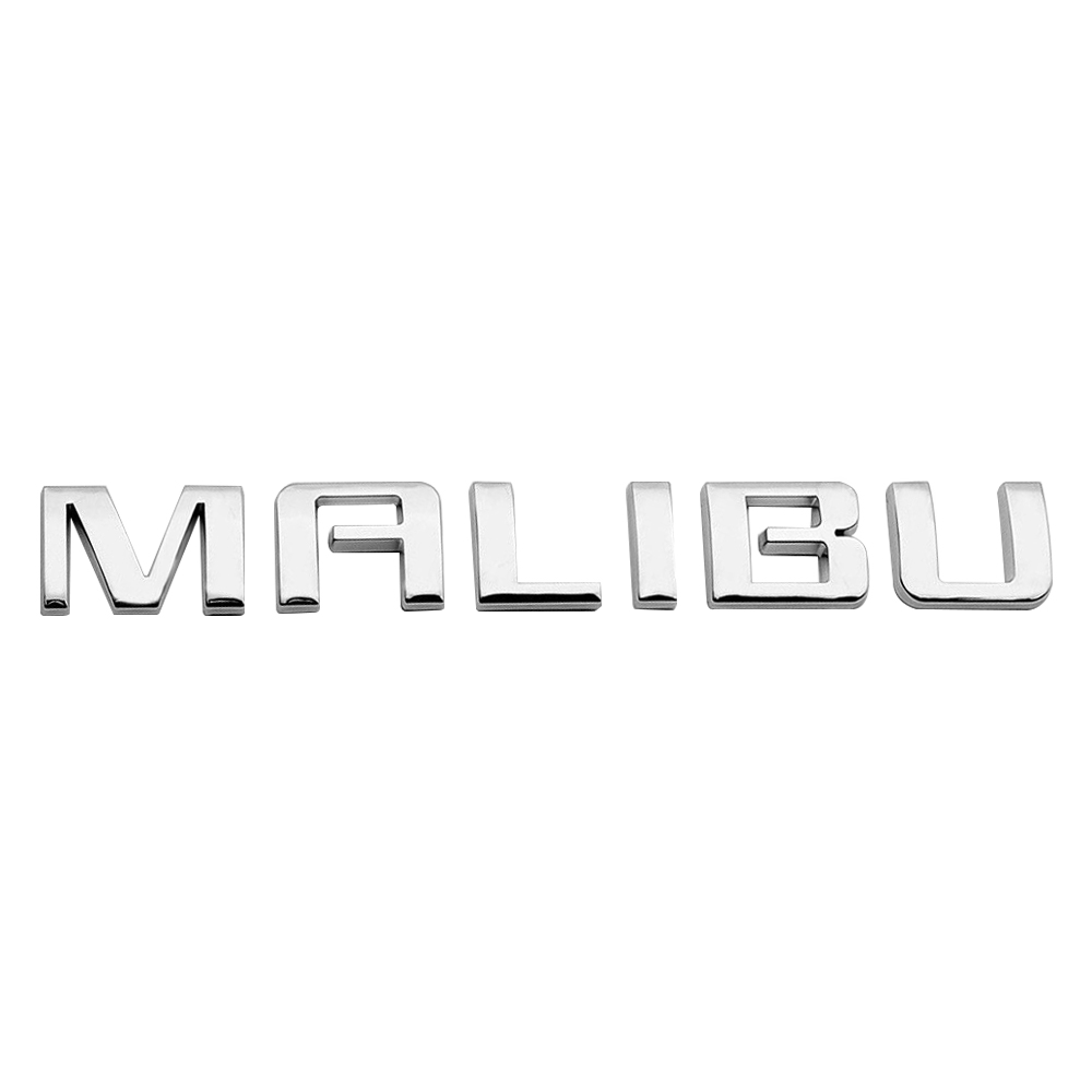 1PC Malibu Plastic Door Side Letter Gloss Chrome Chevrolet 23362182 22842005