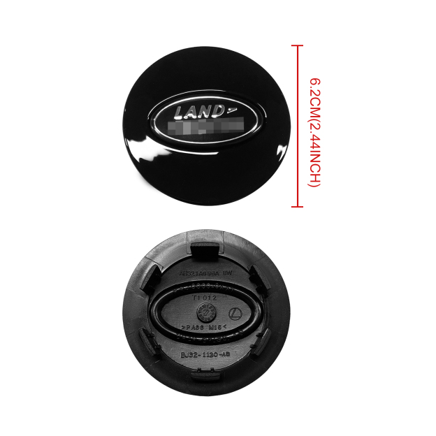 63mm Center Caps for Land Rover | Gloss Black (Set of 4)
