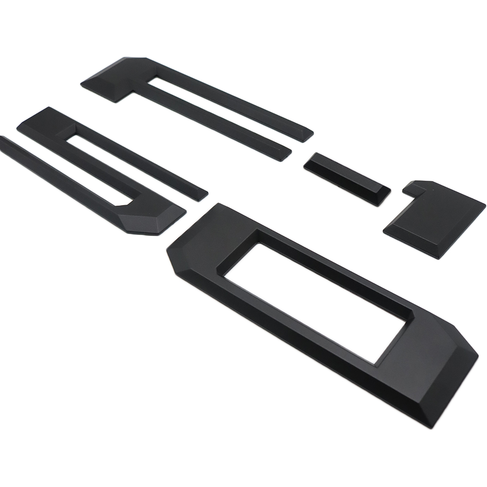 Fit For 2021-2025 F-150 ABS Rear Trunk Tailgate Inserts Letters 3D Raised Decals Matte Black Ford 