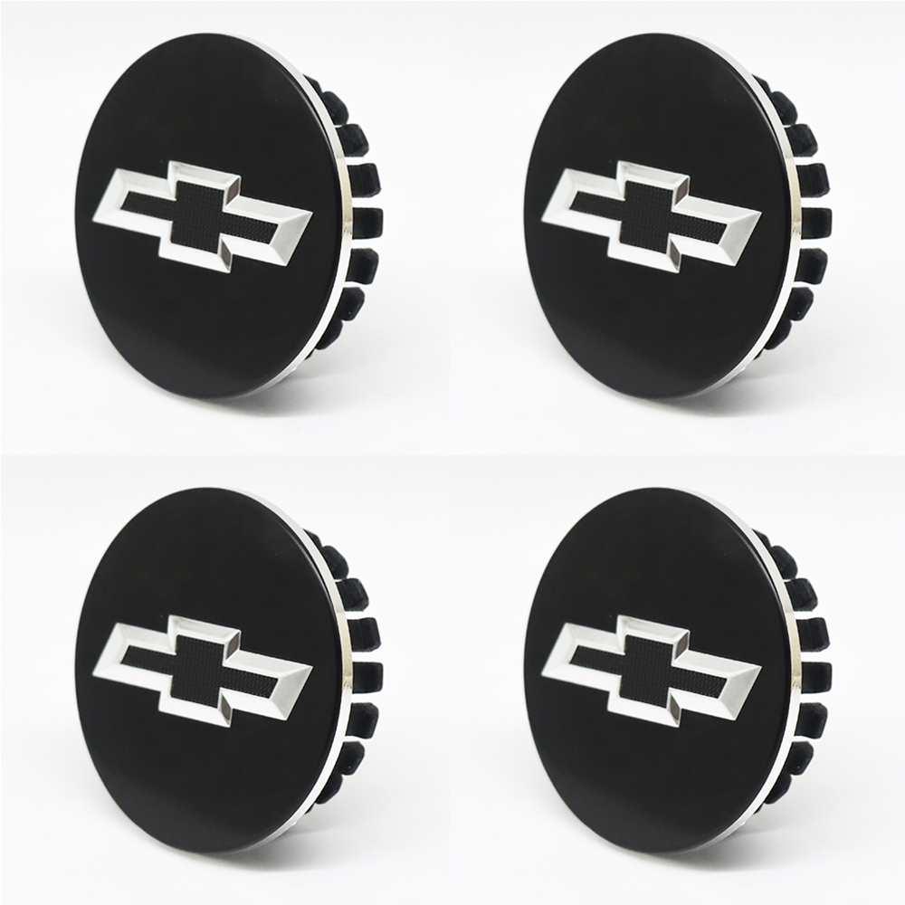 4PCS Cruze Equinox Impala Malibu Trax Volt Plastic 58mm Wheel Center Caps Black Chevrolet 9594156