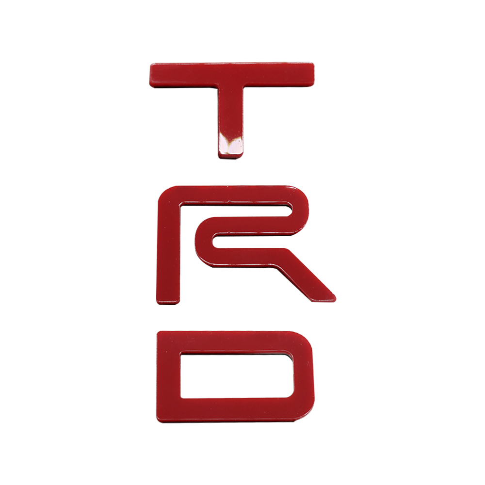 2022 2023 2024 2025 Raised Tundra TRD Acrylic Upper Front Grille 3D Letters Red Toyota