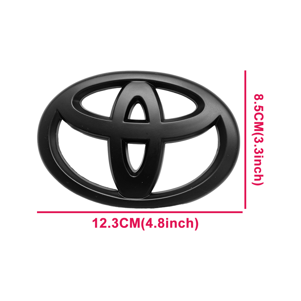 1PC Camry Highlander Corolla Yaris Logo Emblem Overlay Rear Matte Black Toyota