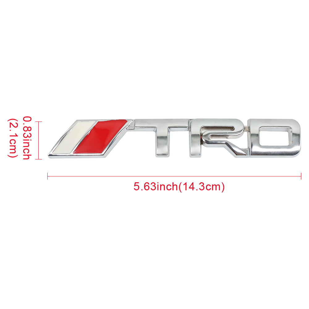 1PC TRD Front Grille Emblem Metal Chrome Toyota