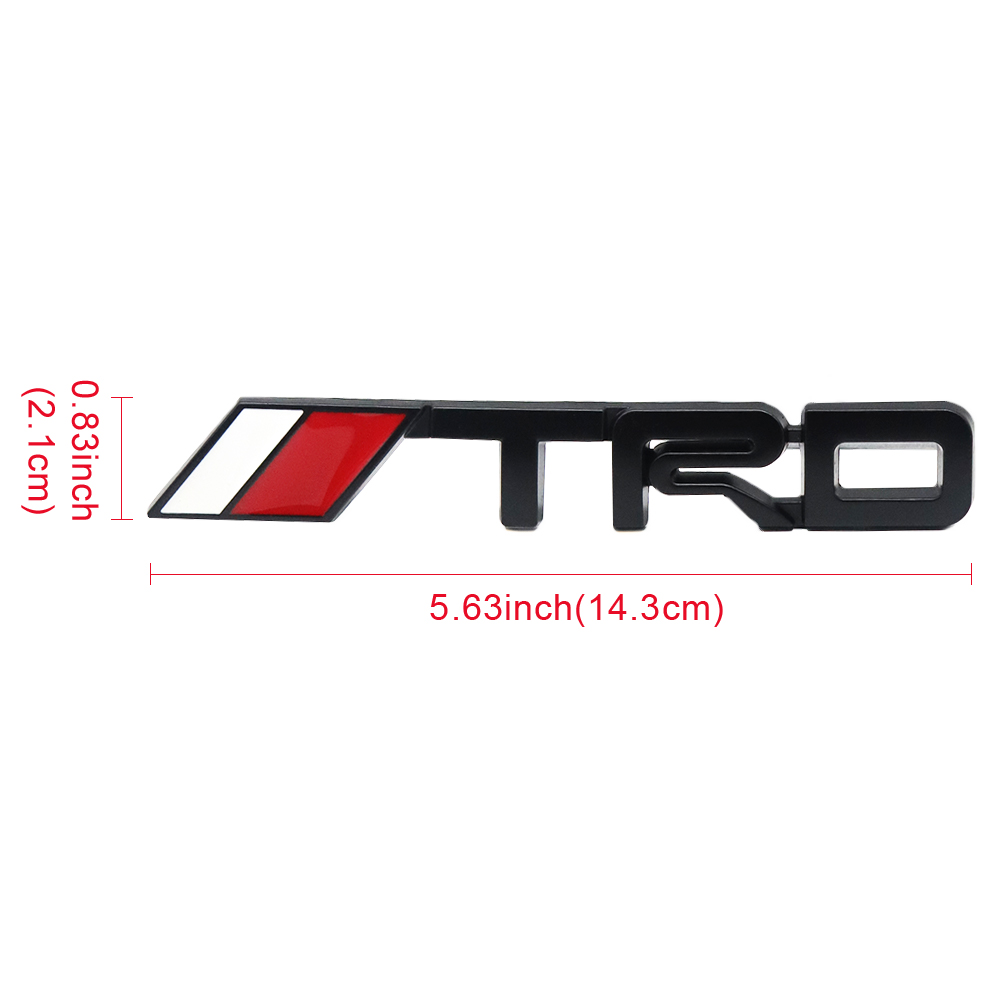 1PC TRD Front Grille Emblem Metal Black Toyota