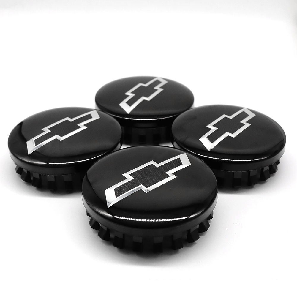 4PCS 2014-2020 Suburban Silverado Tahoe Plastic 83mm Wheel Center Hub Caps Black Chevrolet 22837060