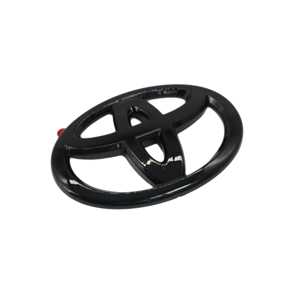 1PC Camry Highlander Corolla Yaris Logo Emblem Overlay Rear Gloss Black Toyota