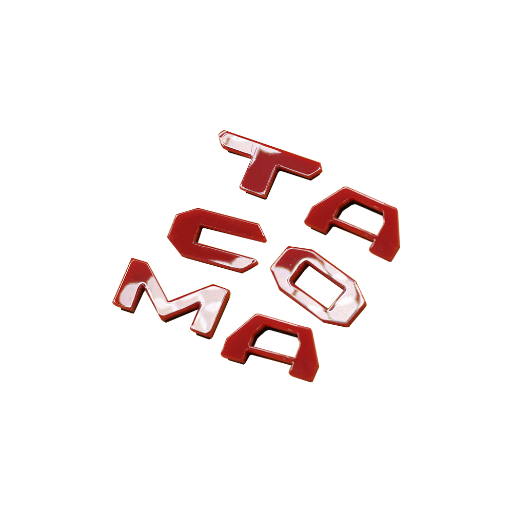 2016-2023 Tacoma Glove Box Letters Dashboard Insert Gloss Red Acrylic Toyota