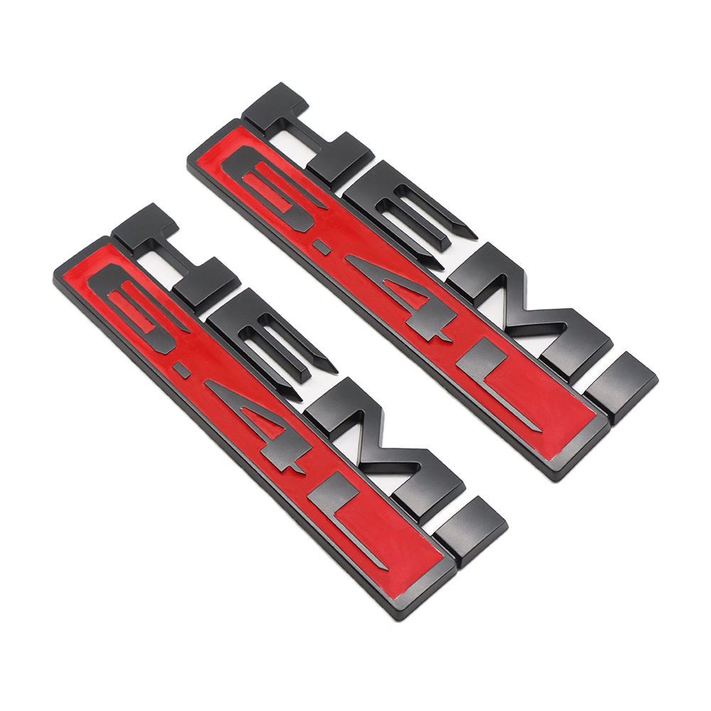 2Pcs 2019-2022 Ram 2500/3500 ABS Fender Side Badge Black Red Dodge 68358557AA