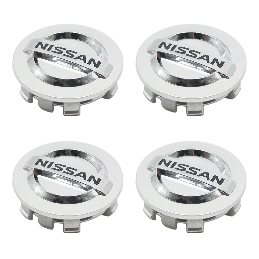 4PCS Fit 1996-2020 Altima Maxima Murano Sentra Rogue Metal Wheel Center Cap 54mm Silver Black 40343 AU51A 