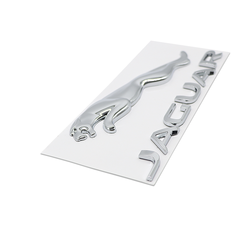 2010-2023 F-TYPE XJ XJR XF XE XJ6 F-PACE Tailgate Badge ABS Chrome Jaguar Self-Adhesive Decal Nameplate