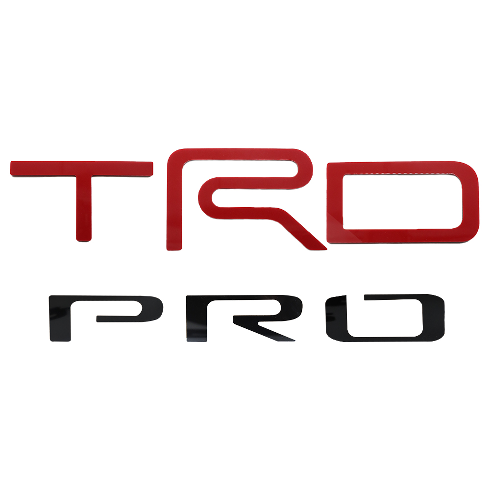 2022 2023 2024 2025 Tundra TRD Pro Acrylic Emblem Badges Rear Tailgate Letters 3D Red Blackout Toyota