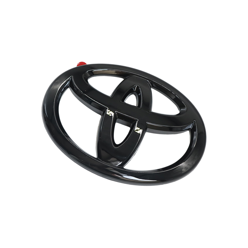 1PC Camry Highlander Corolla Yaris Logo Emblem Overlay Rear Gloss Black Toyota