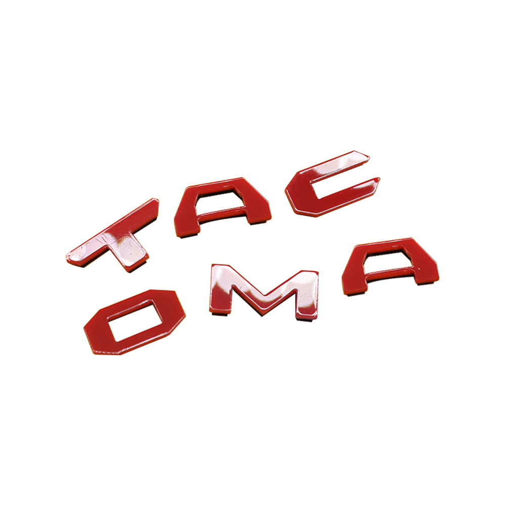 2016-2023 Tacoma Glove Box Letters Dashboard Insert Gloss Red Acrylic Toyota
