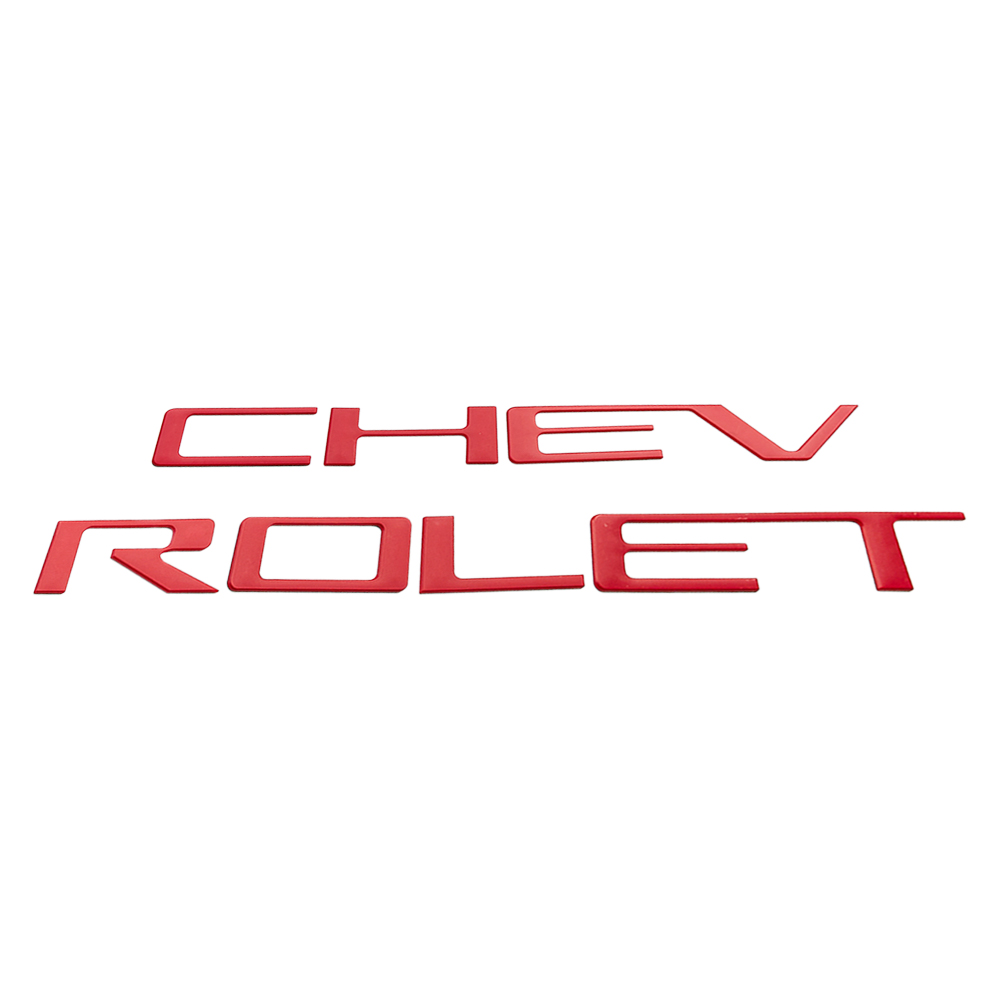 2019-2026 Silverado 1500 2500/3500HD ABS Plastic Tailgate Insert Letter Matte Red Chevrolet Liftgate Letter