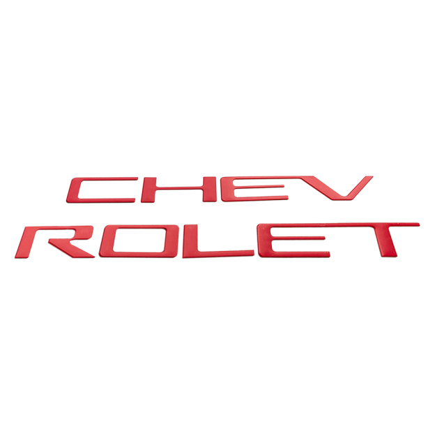 2019-2026 Silverado 1500 2500/3500HD ABS Plastic Tailgate Insert Letter Matte Red Chevrolet Liftgate Letter