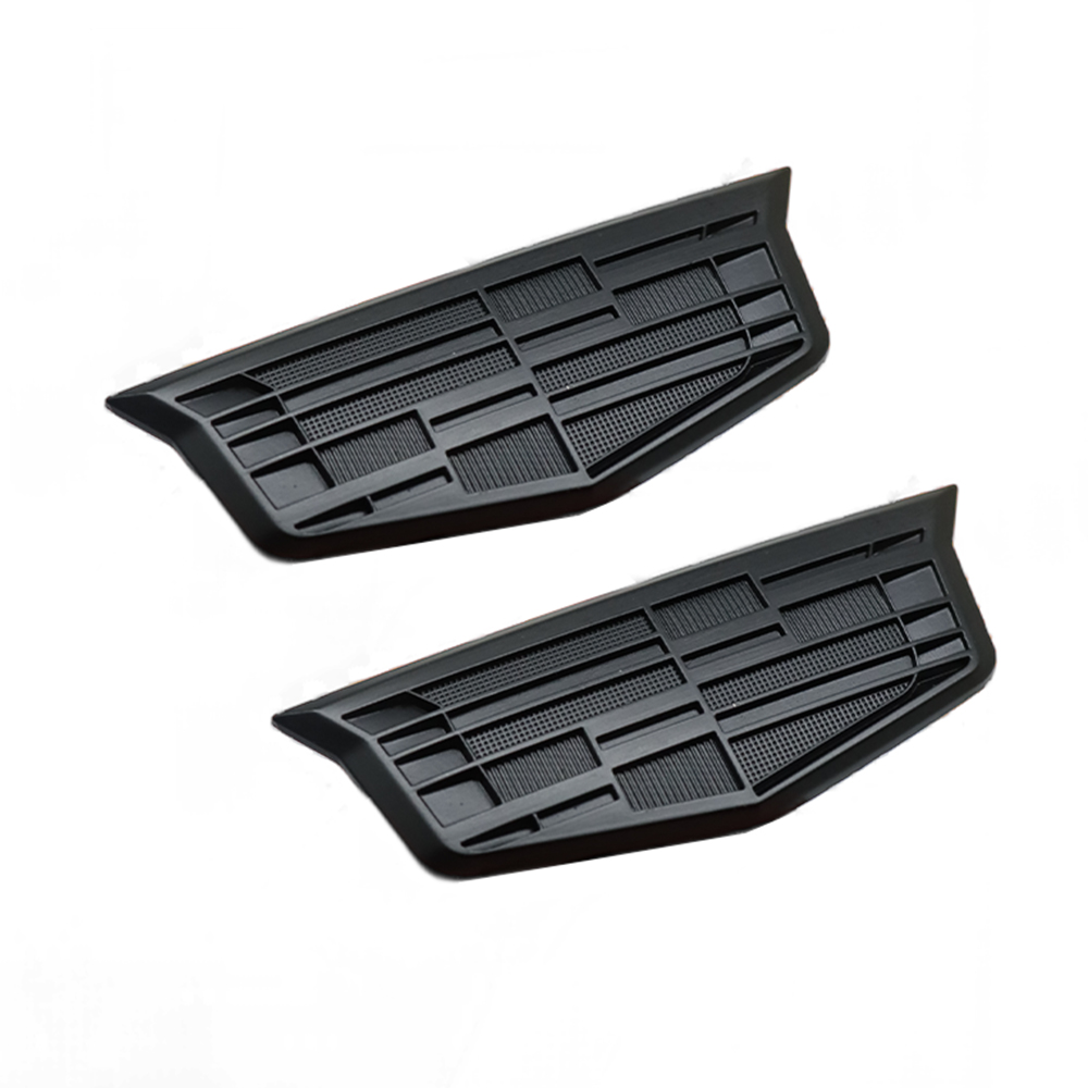 2PCS Escalade CTS STS DTS SRX XTS Metal Fender Marker Door Emblem Black Cadillac 84552887