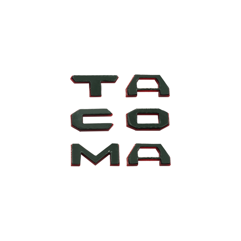 2016-2023 Tacoma Glove Box Letters Dashboard Insert Gloss Red Acrylic Toyota