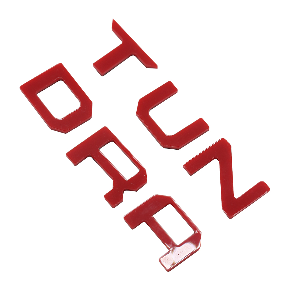 1Pc 2022-2026 Tundra Acylic Front Dashboard Letters Red Toyota