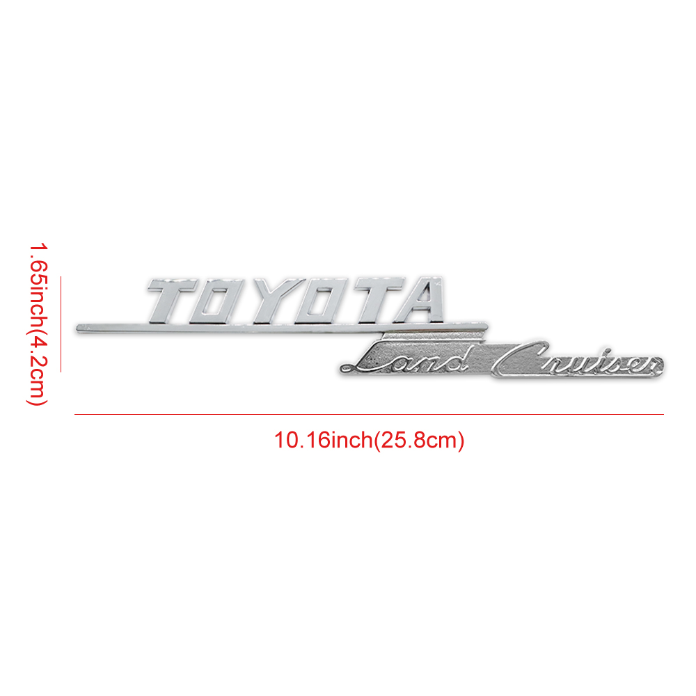 2PCS 1969-1974 Land Cruiser FJ40 ABS Plastic Left Right Fender Badge Silver Black Toyota