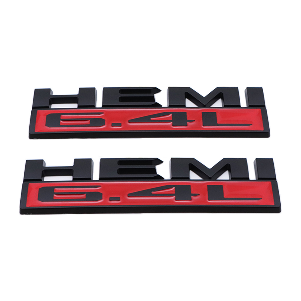 2Pcs 2019-2022 Ram 2500/3500 ABS Fender Side Badge Black Red Dodge 68358557AA
